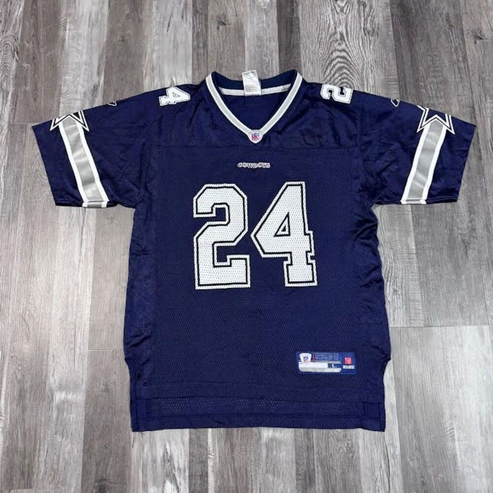 Size Large (14/16) - Reebok Dallas Cowboys #24 Marion Barber Jersey